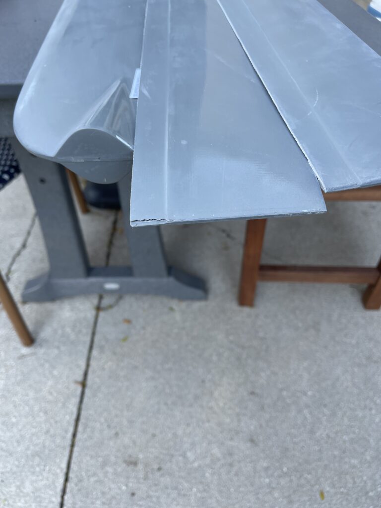 Damage fiberglass end cap